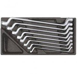 Zestaw kluczy oczkowych podwójnych w module piankowym 1/3, 8 sztuk Klucz oczkowy podwójny Gedore RED R22150000 3301697