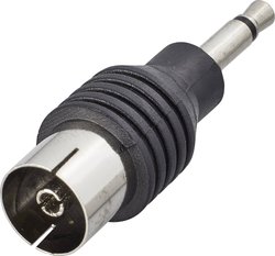 Adapter jack-coax [ - ] czarny Renkforce