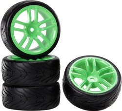 Kompletne koła w skali 1:10 Devil GT neonowe zielone 4 szt. Koło kompletne Reely RE-6755046 1:10 Devil 1 szt.