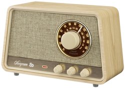 Sangean WR-101 Radio AM/FM/Bluetooth/AUX Premium z drewnianą obudową, biały dąb Radio Sangean Premium Wooden Cabinet WR-101 AM, FM  drewno (jasny)