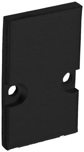 Barthelme 62399110_9005  Zestaw zaślepek       aluminium (D x S x W) 3 x 18.4 x 30 mm  2 szt.