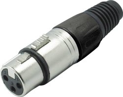 Złącze męskie XLR Kash 55022-S, CuZn (mosiądz), złącze, proste, 1 szt.