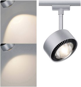 Lampa do systemu szynowego, wysokonapięciowego Paulmann Aldan 95519 LED wbudowany na stałe 9 W LED 480 lm chrom (matowy), czarny