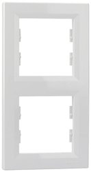 Schneider Electric, rama podwójna pionowa, biała, Asfora, EPH5810221D Schneider Electric   Ramka  Asfora biały (RAL 9003) EPH5810221D