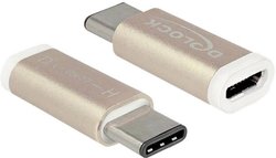 Przejściówka, adapter USB Delock 65677 65677, [1x złącze męskie USB-C - 1x złącze żeńskie Micro-B USB 2.0]