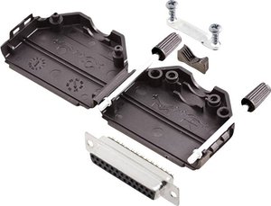 Zestaw listew żeńskich D-Sub encitech DPPK25-BK-DBS-K 6355-0001-13, rzędy: 2, styki: 25, 180 °, 1 zest.