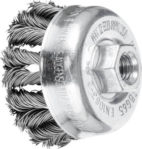 PFERD Szczotka garnkowa COMBITWIST pleciona TBG Ø 65mm Drut stalowy M14 Ø 0,50 do szlifierki kątowej  43305051 1 szt.