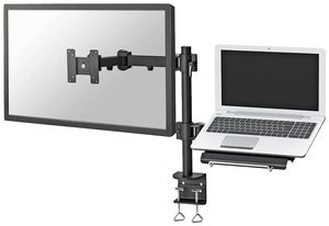 Neomounts FPMA-D960NOTEBOOK 1 x Uchwyt do monitora, stołowy 25,4 cm (10'') - 68,6 cm (27'') z regulowaną wysokością, Podstawa pod laptopa, Uchylny, Przenośny czarny