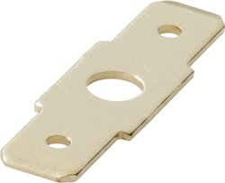 Podwójna złączka płaska 6,3x0,8 średnica 3,2 MS BL