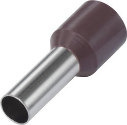 Końcówki kablowe tulejkowe 470812, kołnierz, 10 mm2 x 12 mm, brązowe, 100 szt.