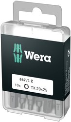 Bit Torx T 10 Wera 867/1 Z DIY SiS 05072406001 D 6.3 10 szt.