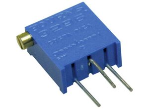 Potencjometr do strojenia cermetalu, 25 zwojów, 1 MΩ, 0,5 W, THT, z boku, 3296Z-1-1 Bourns 3296Z-1-105LF  1 MΩ THT  1 szt.