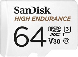 Karta pamięci miniSDXC SanDisk High Endurance Monitoring, 64 GB, Class 10, UHS-I, UHS-Class 3, v30 Video Speed Class