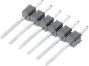 Listwa pinowa prosta W & P Products 973-10-010-00, RM 3 mm, 1 x 10 pin, 3 A, czarna