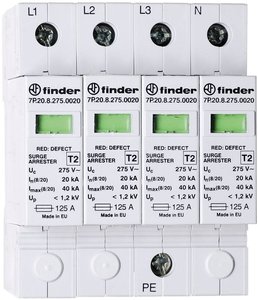 Finder 7P.25.8.275.0020 7P.25.8.275.0020 Ogranicznik przepięć   20 kA 1 szt.