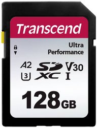 Karta pamięci SDXC Transcend TS128GSDC340S, 128 GB, A1 Application Performance Class, A2 Application Performance Class, v30 Video Speed Class, UHS-Class 3, 160 MB/s / 90 MB/s