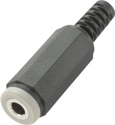 Złącze męskie jack 3,5 mm TRU COMPONENTS 718477, niklowany, złącze żeńskie proste, 1 szt.