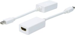 Przejściówka, adapter DisplayPort, HDMI Digitus AK-340411-001-W, [1x złącze męskie Mini DisplayPort - 1x złącze żeńskie HDMI]
