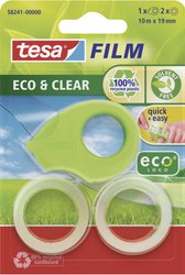 tesafilm® mini dyspenser taśmy klejącej ecoLogo - ergonomiczny kształt, można przymocować do palca Taśma samoprzylepna tesa ecoLogo® 58241-00000-01  (D x S) 10 m x 19 mm 10 m 1 szt.
