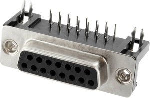 Listwa żeńska D-Sub Connfly DS1037-15FNBKT7-0CC, rzędy: 2, styki: 15, 1 szt.