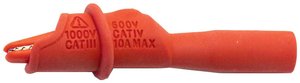 Zacisk krokodylowy Mueller Electric BU-126-2 BU-126-2 Maksymalny zakres zacisku: 8.9 mm Długość: 74 mm czerwony 1 szt.