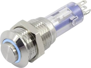 Przycisk TRU COMPONENTS LAS4GQH-11E/B/12V/S TC-6647568, 12 mm, 48 V, 2 A, 1 szt.