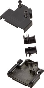 Obudowa złącza D-SUB Ilość styków: 15 metal 45 ° czarny MH Connectors MHD45ZK-15-BK-K 1 szt.