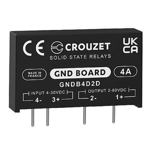 SSR, Płytka GND, Montaż PCB, 4A OUT 2-60 VDC, IN 4-30 VDC, DC Switching Przekaźnik SSR Crouzet TC-GSR-1-25DD 10 A   1 szt.