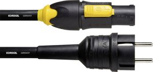 Kabel zasilający 5.00 m czarny Cordial CFCA 5 S-TRUE 1