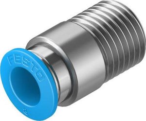 Łącznik prosty FESTO QS-1/4-8-I    Średnica rury: 8 mm  Rozmiar gwintu: R1/4 1 szt.