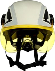 3M krótvisier X5-SV03-CE dla kasków ochronnych X5000 i X5500 żółte powłoka zapobiegająca parowaniu i anti-scratz poliwęglanowa Maska ochronna 3M X5-SV03-CE z zabezpieczeniem przeciw zaparowaniu żółty