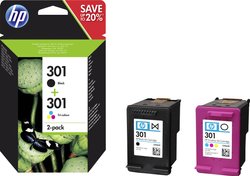 HP 301 Tusz Czarny, Cyjan, Magenta, Żółty N9J72AE tusz oryginalny HP 301 atrament Combi-Pack tusz oryginalny Czarny, Cyjan, Magenta, Żółty N9J72AE Tusz
