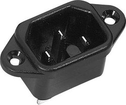 Złącze męskie IEC K & B 42R 42R014121, styki: 2, 250 V, 10 A, 1 szt.