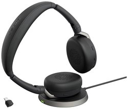 Zestaw słuchawkowy On Ear Jabra Evolve2 65 Flex Link380c MS + Ladepad 26699-999-889 Stereo czarny