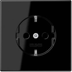 Gniazdo z uziemieniem Jung LS1520KISW czarny