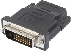 Przejściówka, adapter HDMI, DVI Renkforce RF-4212228, [1x złącze żeńskie HDMI - 1x złącze męskie DVI 24+1-pin]