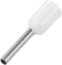 Końcówka rurkowa TRU COMPONENTS E050-08WT 1572428, Izolowane częściowo, 0.50 mm²  x 8 mm, 100 szt.
