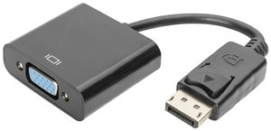 Przejściówka, adapter DisplayPort, VGA Digitus AK-340410-001-S, [1x złącze męskie DisplayPort - 1x złącze żeńskie VGA]