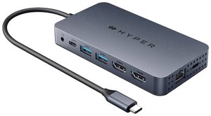 Stacja dokująca USB-C® Targus Stacja dokująca USB-C® Dual 4K HDMI 10-in-1 USB-C Hub Pasuje do produktów marki: Apple, uniwersalny  zasilanie USB-C®, zintegrowany czytnik kart