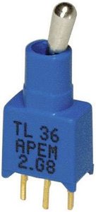 Przełącznik dźwigienkowy APEM TL39WW05000 TL39WW05000, 1 x wł/wył/wł, 20 V DC/AC, 0.02 A, 1 szt.