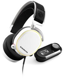 Zestaw słuchawkowy Over Ear Steelseries ARCTIS PRO+ GAME DAC 61454 Stereo biały, czarny