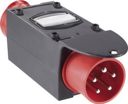 Adapter 9436422 PCE przejście CEE NA 32/16 , IP44 Czarno-czerwone