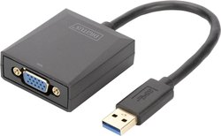 Przejściówka USB 3.2 Gen 1 (USB 3.0), VGA Digitus DA-70840 DA-70840, [1x złącze męskie USB-A 3.2 (USB 3.0) - 1x złącze żeńskie VGA]
