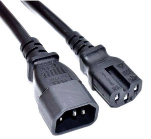 Kabel Akyga AK-UP-06 [1x złącze męskie IEC C14 - 1x złącze żeńskie do urządzeń emitujących ciepło C15] 1.80 m