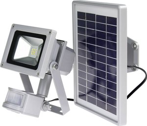 Solarna lampka punktowa z czujnikiem ruchu AS Schwabe  10 W  LED wbudowany na stałe szary