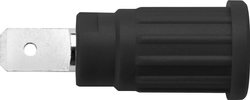 Gniazdo wciskowe bezpieczeństwa Schutzinger SEPB 6453 / SW, O 4 mm, 6,3x0,8 mm, czarne