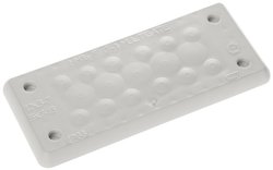 Płyta przelotowa Trelleborg MH-16 F 17-1 LIGHT GREY UL94 V-0 IP65  TPE  Screw 107295B, (D x S x W) 127 x 56 x 19 mm, TPE, 1 szt.