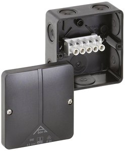 Puszka instalacyjna Spelsberg Abox-i 040-4²/sw, IP65, (D x S x W) 93 x 93 x 55 mm, czarny, 1 szt.
