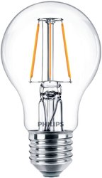 Żarówka Philips LEDclassic zastępuje 40 w, E27, ciepła biel (2700 K), 470 lumenów, standardowy, przezroczysta, zestaw 2 szt Żarówka LED Philips Lighting 77759300 E-27 4.3 W = 40 W 470 lm ciepła biel 2 szt.