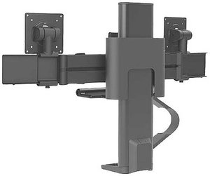Ergotron TRACE™ Podwójny uchwyt monitora w kolorze czarnym - Uchwyt na biurko monitora Uchwyt do monitora, stołowy Ergotron TRACE™ 53,3 cm (21'') - 68,6 cm (27'')